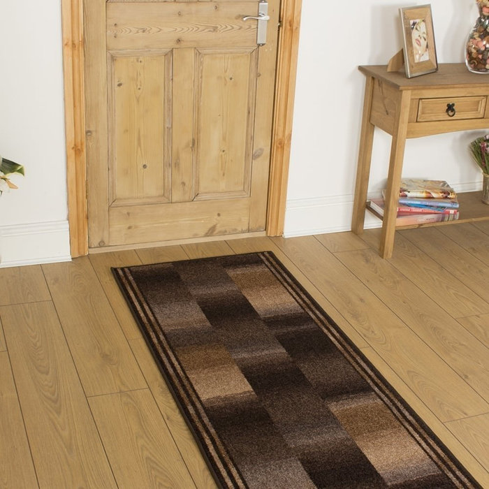 Rosalind Wheeler Almeida Looped Brown Hallway Runner Rug & Reviews